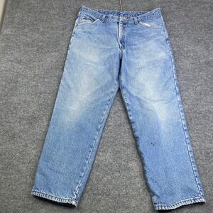 LL Bean Flannel Lined Jeans Mens 36x28 Double L Classic Fit VTG